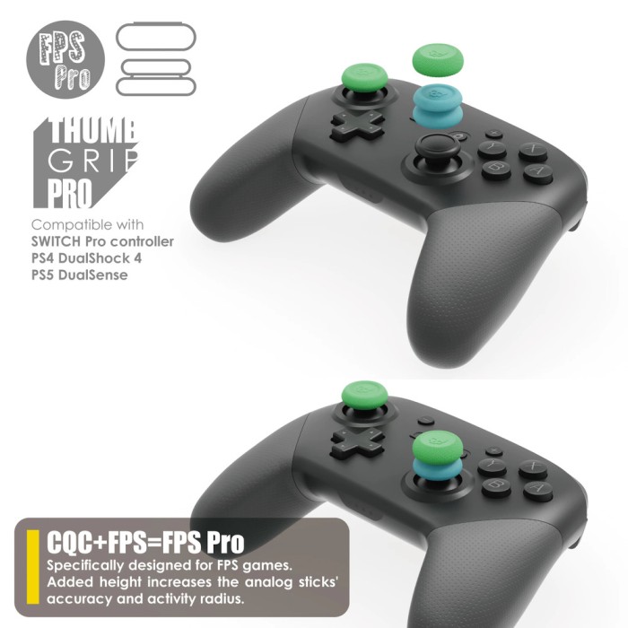 Аксесуари для консолей та ПК: PS4, PS5, Nintendo Switch Pro Controller. Накладки на стіки від Skull & Co. для геймпада (OD Green) від Skull & Co. у магазині GameBuy, номер фото: 5