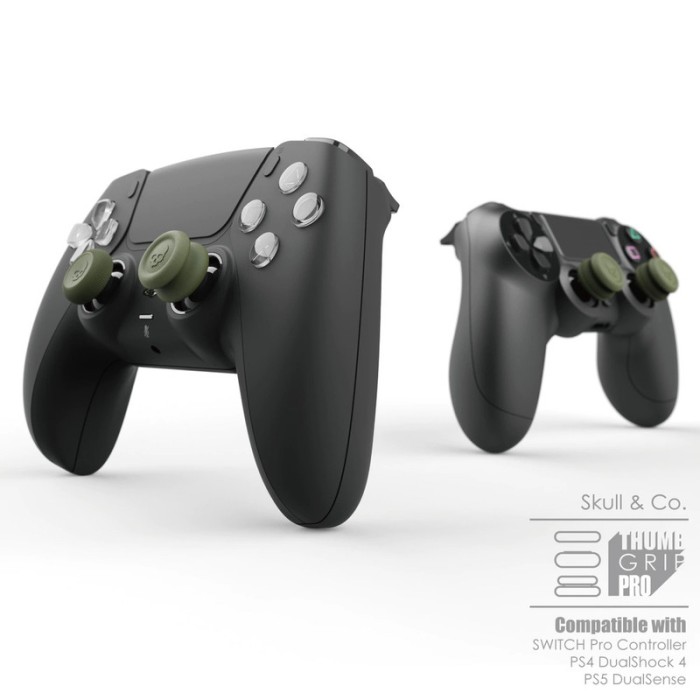 Аксессуары для консолей и ПК: PS4, PS5, Nintendo Switch Pro Controller. Накладки на стики от Skull & Co. для геймпада (Черный) от Skull & Co. в магазине GameBuy, номер фото: 2