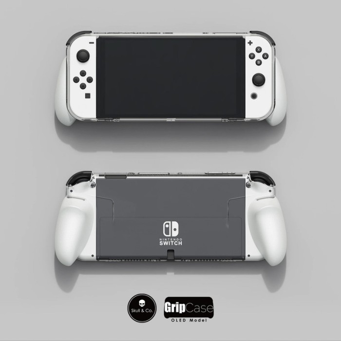Аксессуары для консолей и ПК: Защитный чехол GripCase от Skull & Co для Nintendo Switch OLED White от Skull & Co. в магазине GameBuy