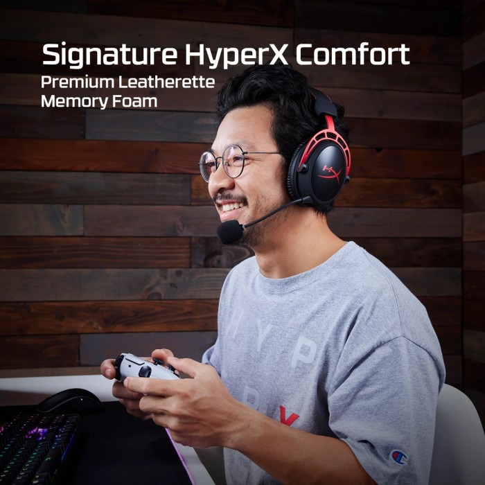 Аксессуары для консолей и ПК: Игровая гарнитура HyperX Cloud Alpha Wireless, чёрно-красная от HyperX в магазине GameBuy, номер фото: 7
