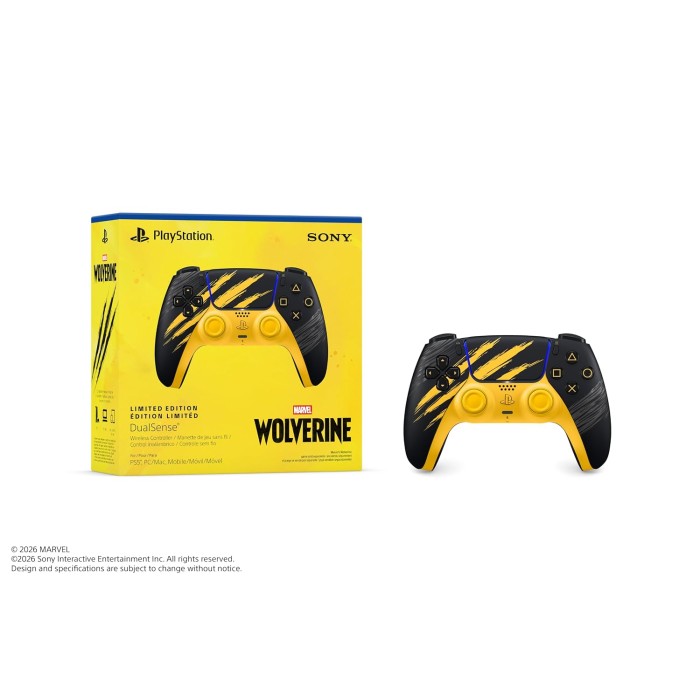 Аксесуари для консолей та ПК: Бездротовий геймпад Sony PlayStation 5 Dualsense (Marvel’s Wolverine Battle Yellow Limited Edition) від PlayStation у магазині GameBuy, номер фото: 3