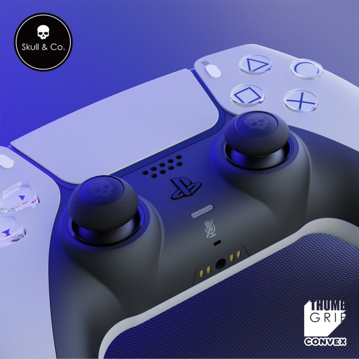Аксессуары для консолей и ПК: PS4, PS5, Nintendo Switch Pro Controller. Накладки на стики Convex от Skull & Co. для геймпада (Neon Blue) от Skull & Co. в магазине GameBuy, номер фото: 1