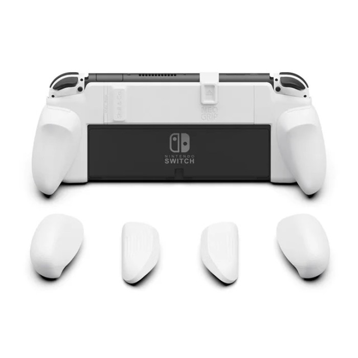 Аксесуари для консолей та ПК: Захисний чохол від Skull & Co NeoGrip для Nintendo Switch OLED і Regular (White) + сумка Maxcarry від Skull & Co. у магазині GameBuy, номер фото: 1
