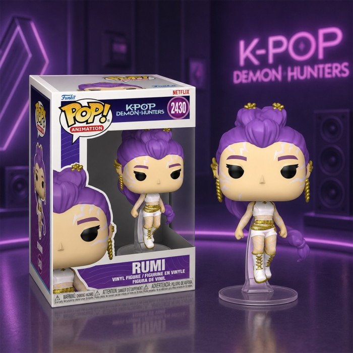 Funko Pop: Игровая фигурка Funko POP! серии «Кейпоп-охотницы на демонов» — Руми в бело-золотом костюме (возможна версия Chase) от Funko в магазине GameBuy, номер фото: 4