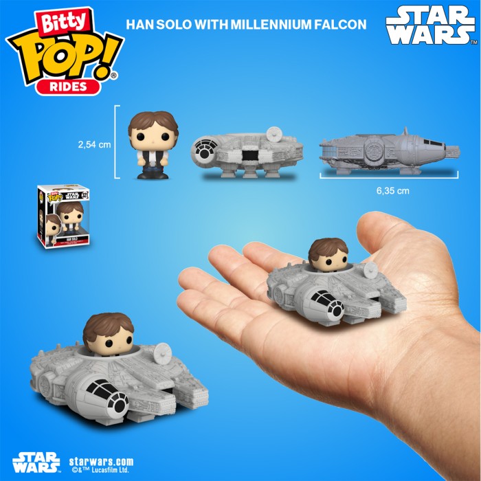 Funko Pop: Набір фігурок Bitty Pop! Ride - Хан Соло й Тисячолітній сокіл від Funko у магазині GameBuy, номер фото: 2