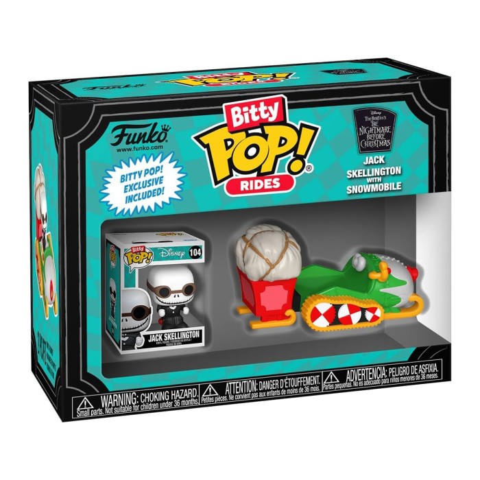 Funko Pop: Набір фігурок Bitty Pop! Ride - Джек Скеллінгтон і снігохід від Funko у магазині GameBuy