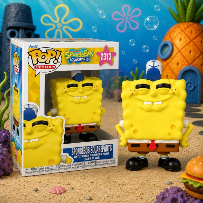 Funko Pop: Игровая фигурка Funko POP! Губка Боб Квадратные Штаны — улыбающийся образ от Funko в магазине GameBuy, номер фото: 1