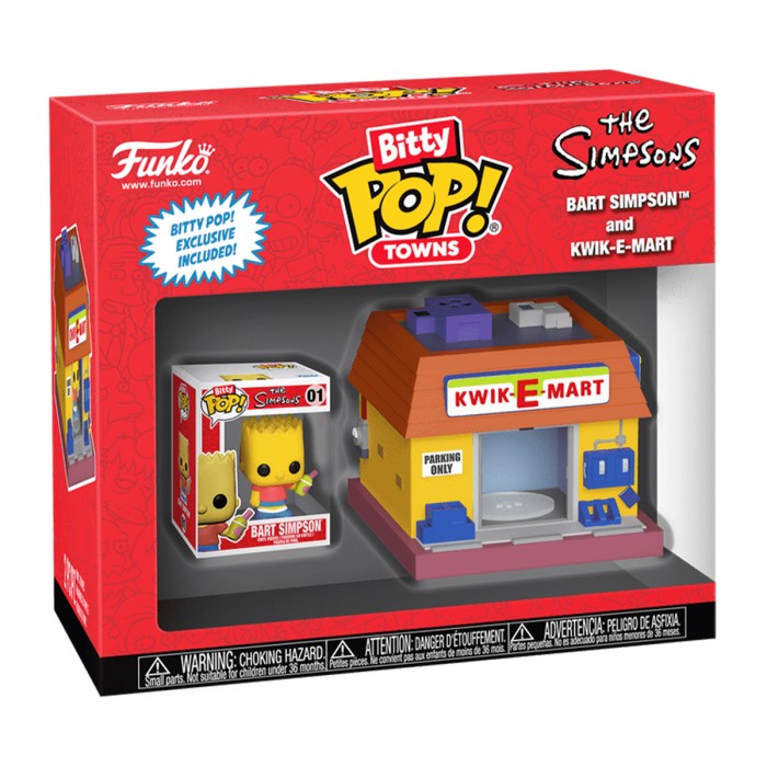 Funko Pop: Набор фигурок Bitty Pop! Town — Барт Симпсон и Квики-Март от Funko в магазине GameBuy
