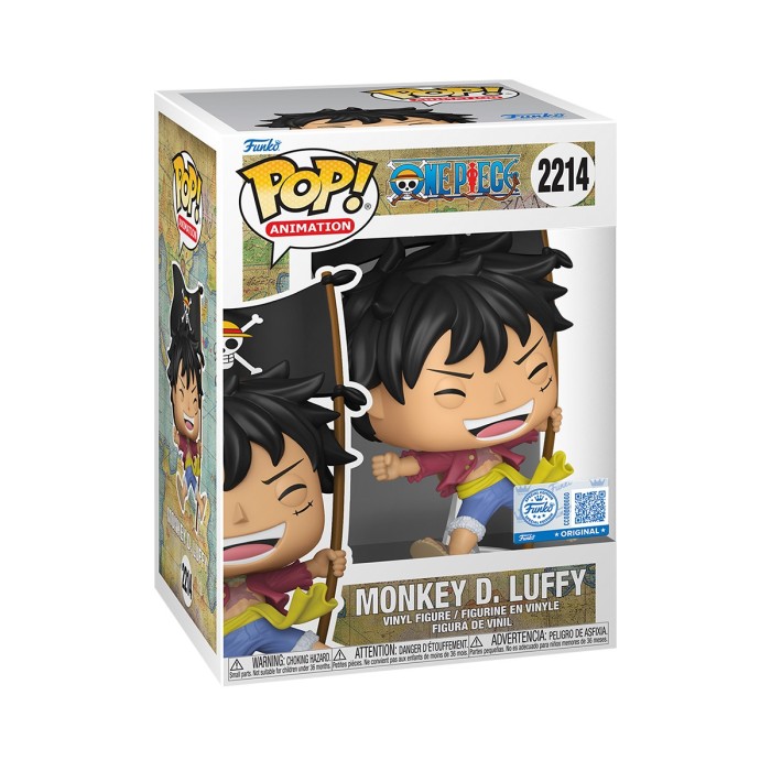 Funko Pop: Игровая фигурка Funko POP! Animation — Манки Д. Луффи с флагом № 2214 от Funko в магазине GameBuy