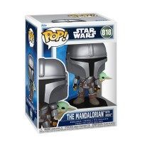 Игровая фигурка Funko POP! из серии «Мандалорец» — Мандалорец с Грогу на спине