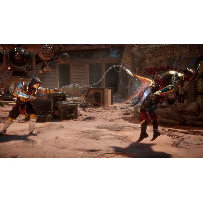 Бой двух бойцов на арене Mortal Kombat 11 Ultimate
