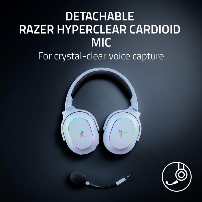 Аксессуары для консолей и ПК: Игровая гарнитура Razer Barracuda X Chroma, белая от Razer в магазине GameBuy, номер фото: 5