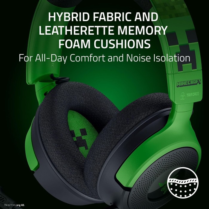 Аксесуари для консолей та ПК: Ігрова гарнітура Razer Kraken V4 X Minecraft Edition від Razer у магазині GameBuy, номер фото: 5