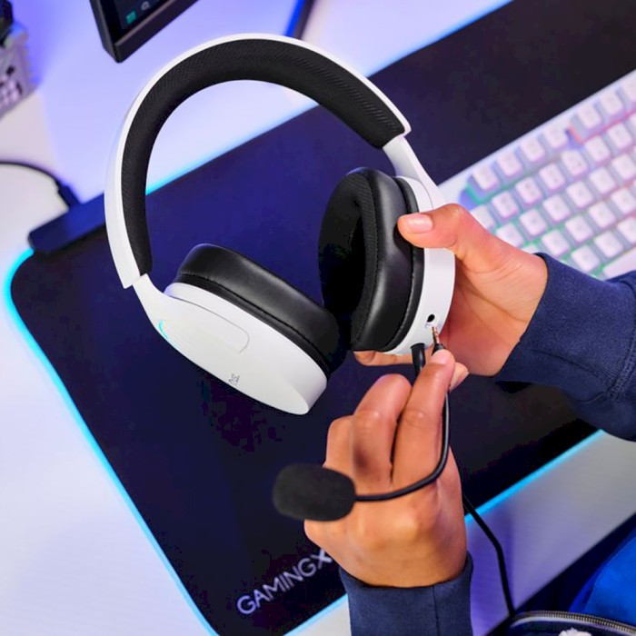 Аксессуары для консолей и ПК: Игровая гарнитура Trust GXT 490 Fayzo 7.1 USB, белая от Trust в магазине GameBuy, номер фото: 8