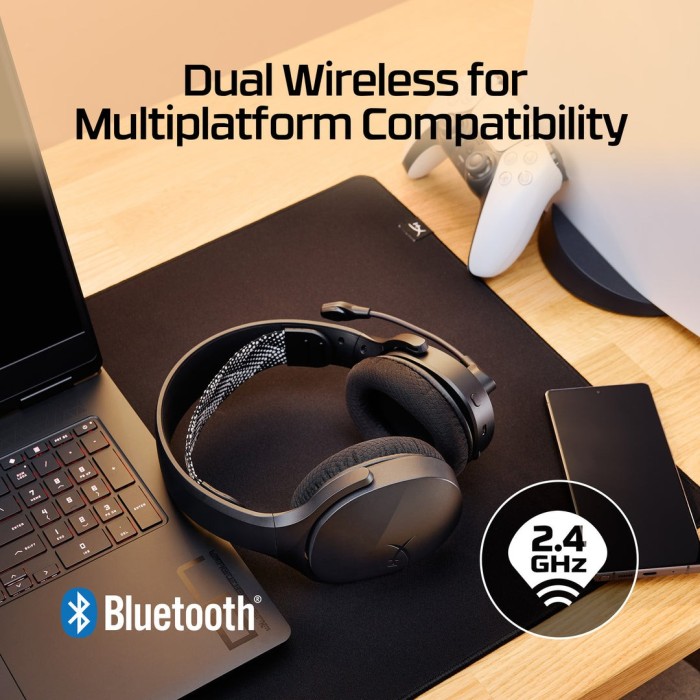 Аксесуари для консолей та ПК: Ігрова гарнітура HyperX Cloud Jet Wireless, чорна від HyperX у магазині GameBuy, номер фото: 2