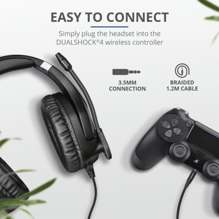 Аксесуари для консолей та ПК: Ігрова гарнітура Trust GXT 488 Forze-G для PS4 і PS5, чорна від Trust у магазині GameBuy, номер фото: 5