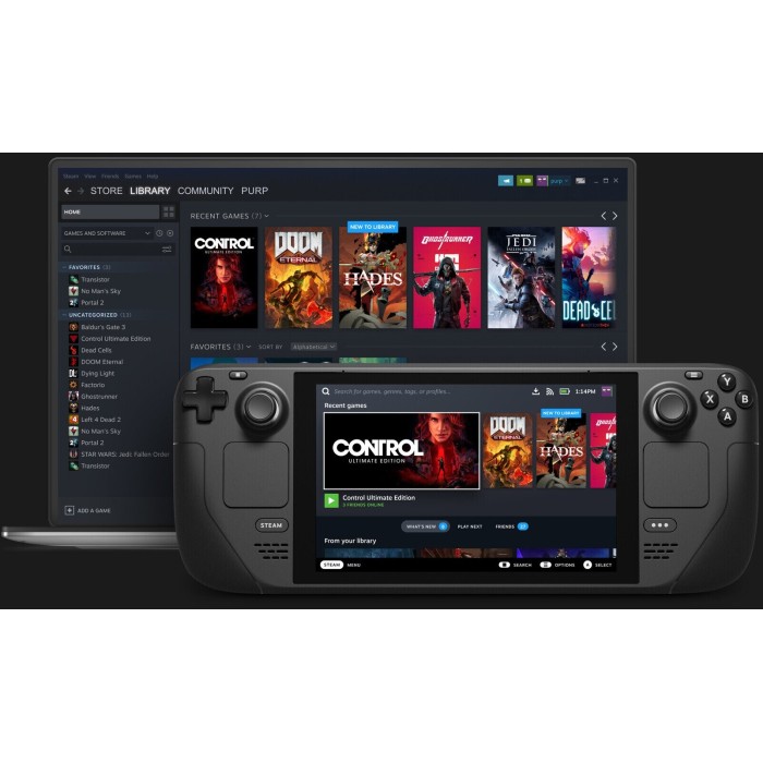 Консолі: Портативна консоль Valve Steam Deck LCD 64 GB Certified Refurbished (відновлена) від Valve у магазині GameBuy, номер фото: 4