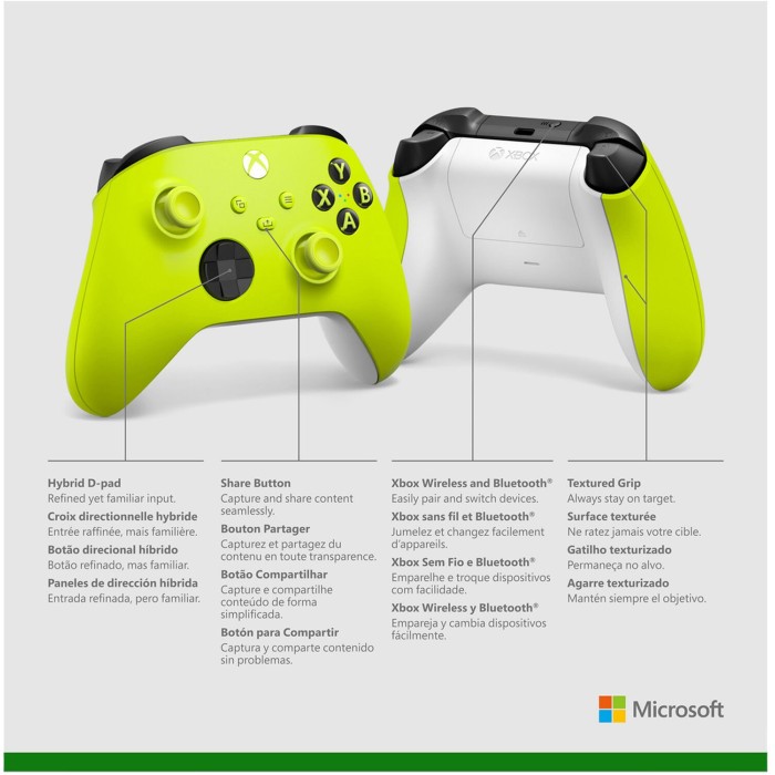 Аксессуары для консолей и ПК: Беспроводной геймпад Microsoft Xbox Series Wireless Controller (Electric Volt) от Microsoft в магазине GameBuy, номер фото: 8