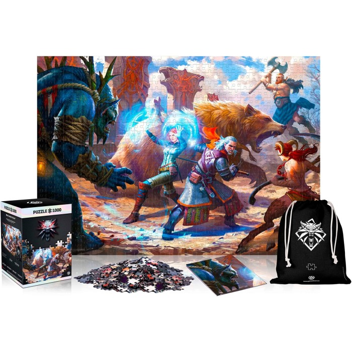 Аксесуари: Пазл Witcher: Geralt & Triss in Battle puzzles 1000 ел. від GoodLoot у магазині GameBuy, номер фото: 1