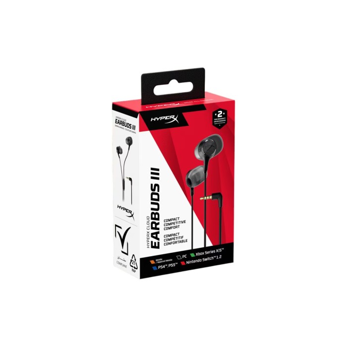 Аксесуари для консолей та ПК: Ігрові навушники HyperX Cloud Earbuds III, чорні від HyperX у магазині GameBuy, номер фото: 4