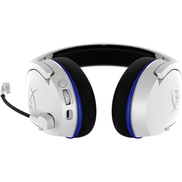 Аксесуари для консолей та ПК: Ігрова гарнітура HyperX Cloud Stinger Core Wireless для PS5/PS4, біло-синя від HyperX у магазині GameBuy, номер фото: 4