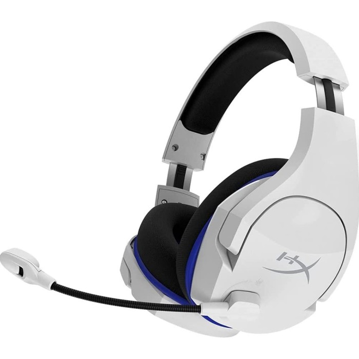 Аксесуари для консолей та ПК: Ігрова гарнітура HyperX Cloud Stinger Core Wireless для PS5/PS4, біло-синя від HyperX у магазині GameBuy, номер фото: 5