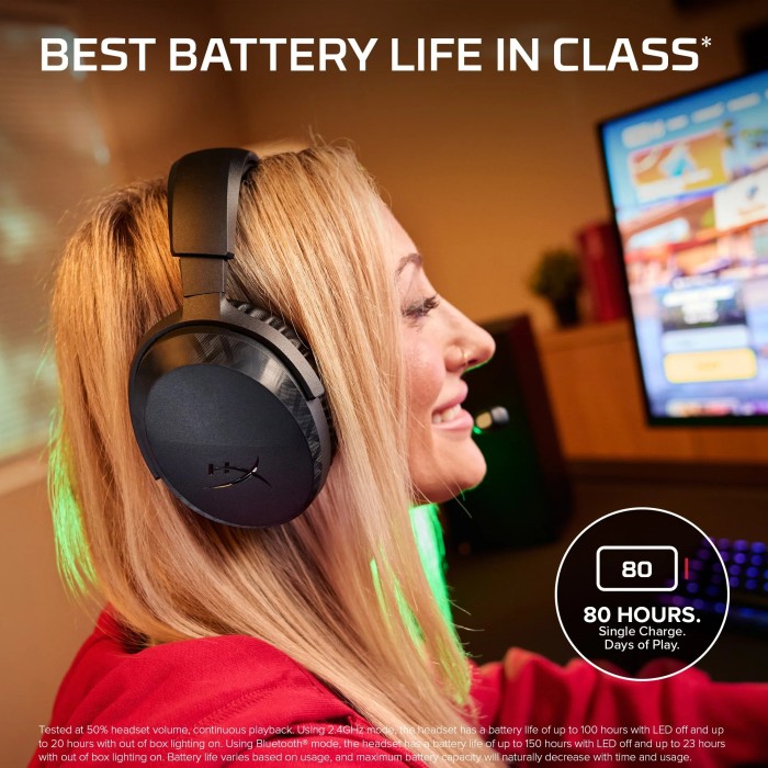 Аксесуари для консолей та ПК: Ігрова гарнітура HyperX Cloud Stinger 3 Wireless, чорна від HyperX у магазині GameBuy, номер фото: 15