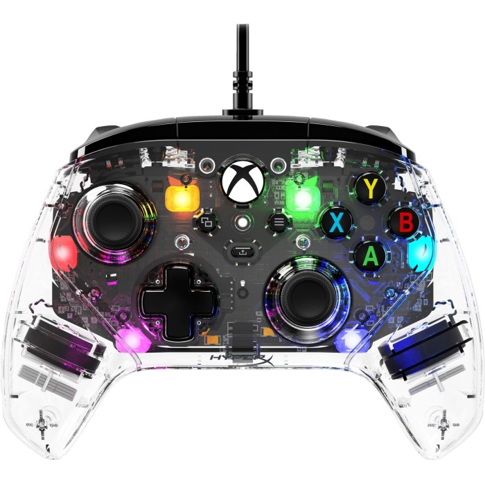 Аксессуары для консолей и ПК: Проводной RGB-контроллер HyperX Clutch Gladiate RGB для Xbox и ПК (прозрачный) от HyperX в магазине GameBuy