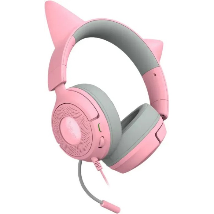 Аксесуари для консолей та ПК: Ігрова гарнітура Razer Kraken Kitty V3 X Quartz, рожева від Razer у магазині GameBuy, номер фото: 2