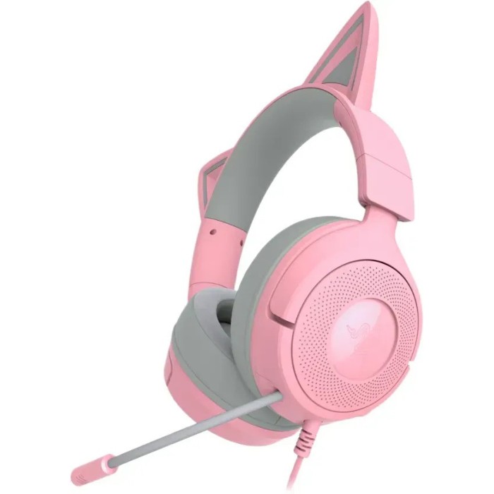 Аксесуари для консолей та ПК: Ігрова гарнітура Razer Kraken Kitty V3 X Quartz, рожева від Razer у магазині GameBuy, номер фото: 3