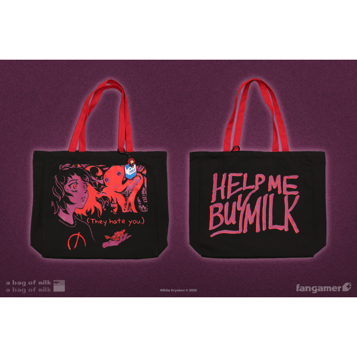 Аксесуари: Сумка Тоут A Bag of Milk (Help Me Buy Milk! Tote Bag) від Fangamer у магазині GameBuy
