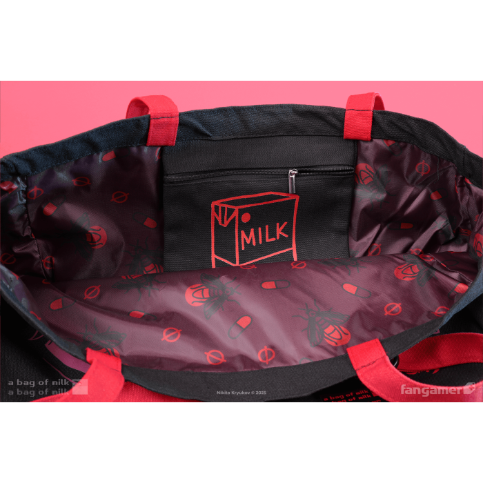 Аксесуари: Сумка Тоут A Bag of Milk (Help Me Buy Milk! Tote Bag) від Fangamer у магазині GameBuy, номер фото: 3