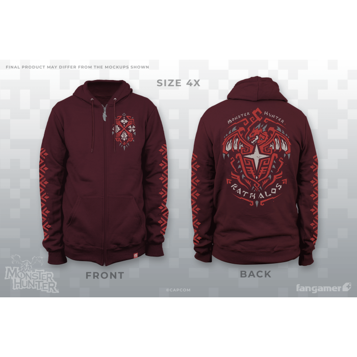 Одежда: Худи Monster Hunter (Rathalos Hunter Hoodie) от Fangamer в магазине GameBuy, номер фото: 1
