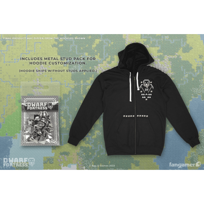 Одежда: Худи Dwarf Fortress (Menacingly Spiked Hoodie) от Fangamer в магазине GameBuy, номер фото: 1