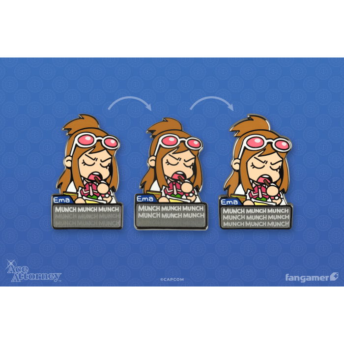 Аксесуари: Пін Ace Attorney (Snacking Ema Lenticular Pin) від Fangamer у магазині GameBuy