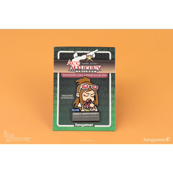 Аксесуари: Пін Ace Attorney (Snacking Ema Lenticular Pin) від Fangamer у магазині GameBuy, номер фото: 2