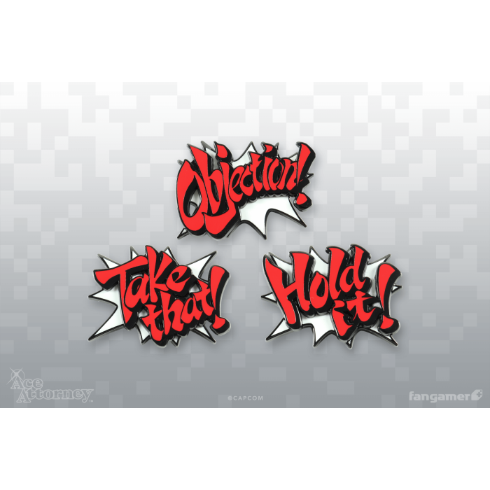 Аксессуары: Набор пинов Ace Attorney (Interjection! Pin Set) от Fangamer в магазине GameBuy