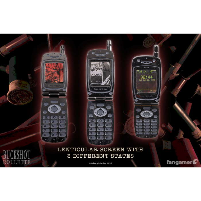 Аксессуары: Пин Buckshot Roulette (Burner Phone Pin) от Fangamer в магазине GameBuy, номер фото: 1