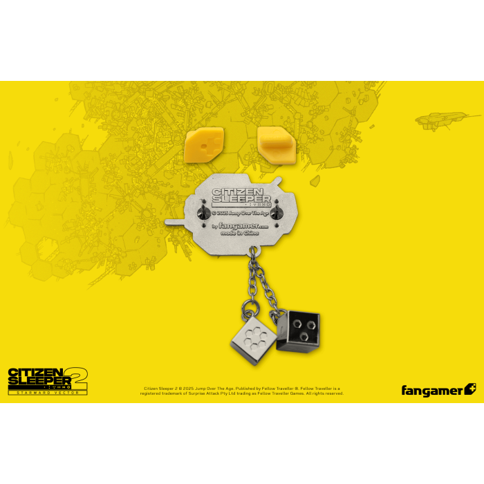 Аксесуари: Пін Citizen Sleeper 2 (The Rig Hanging Dice Pin) від Fangamer у магазині GameBuy, номер фото: 1