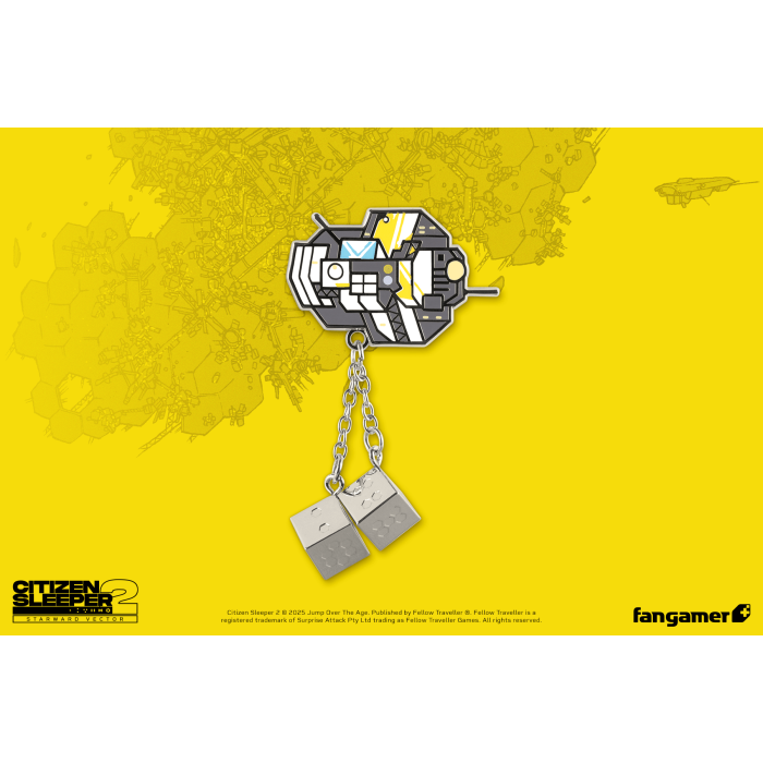 Аксесуари: Пін Citizen Sleeper 2 (The Rig Hanging Dice Pin) від Fangamer у магазині GameBuy