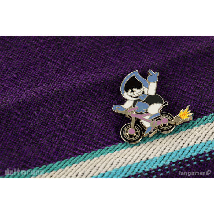 Аксессуары: Пин DELTARUNE (Cool Bike Lancer Spinning Enamel Pin) от Fangamer в магазине GameBuy, номер фото: 1