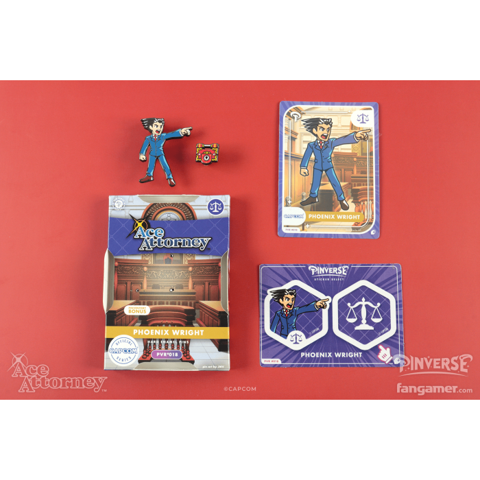 Аксессуары: Набор пинов Ace Attorney (Phoenix Wright Pin Pack) от Fangamer в магазине GameBuy, номер фото: 4