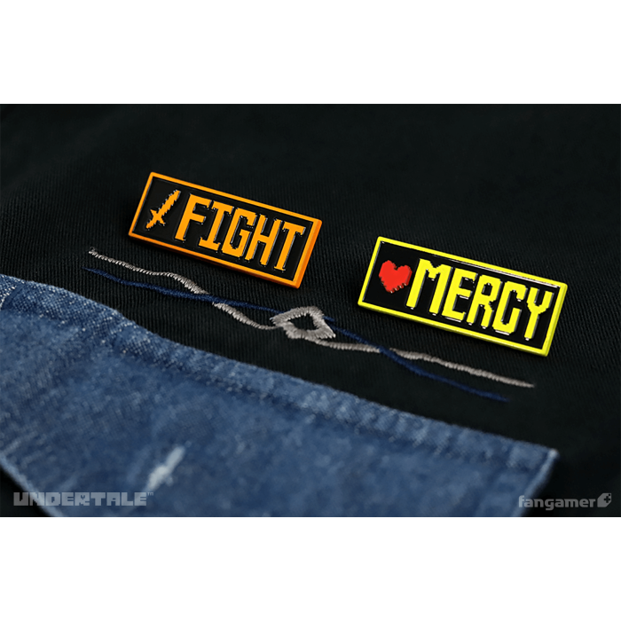 Аксессуары: Набор пинов UNDERTALE (Mercy or Fight Enamel Pin Set) от Fangamer в магазине GameBuy, номер фото: 1