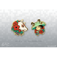 Набор пинов Okami (Hana Valley Enamel Pin Set)