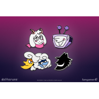 Набор пинов DELTARUNE (DELTARUNE Character Pin Set 4)