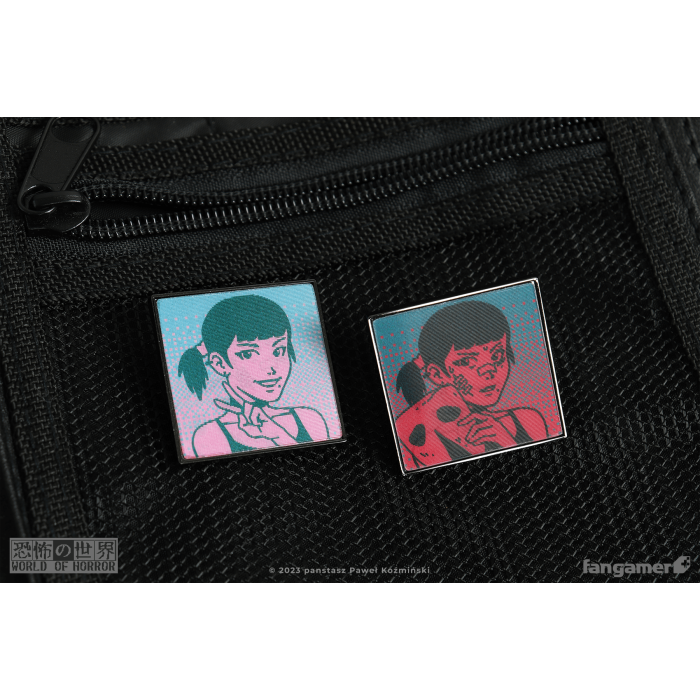 Аксессуары: Пин World of Horror (Doomed Already Lenticular Pin) от Fangamer в магазине GameBuy, номер фото: 2