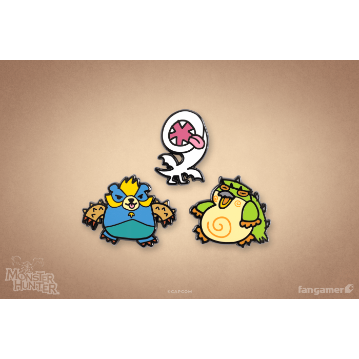 Аксесуари: Набір пінів Monster Hunter (Wonk Monster Enamel Pin Set 2) від Fangamer у магазині GameBuy
