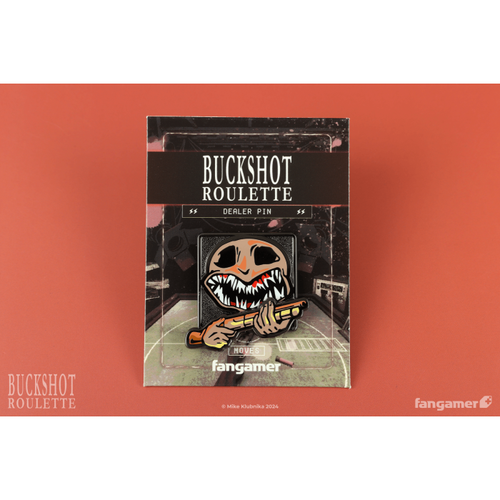 Аксессуары: Пин Buckshot Roulette (The Dealer Pin) от Fangamer в магазине GameBuy, номер фото: 2