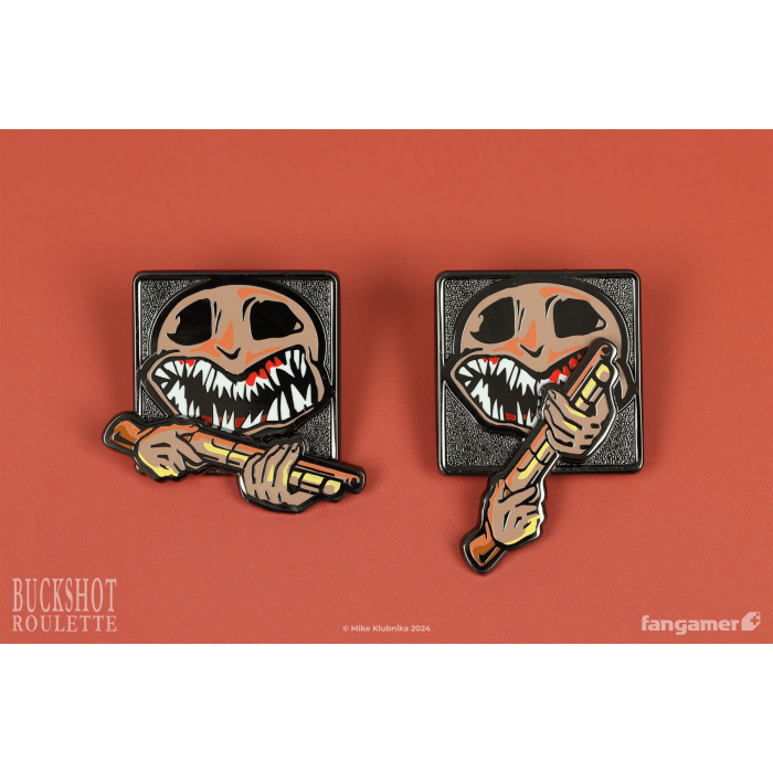 Аксессуары: Пин Buckshot Roulette (The Dealer Pin) от Fangamer в магазине GameBuy, номер фото: 3
