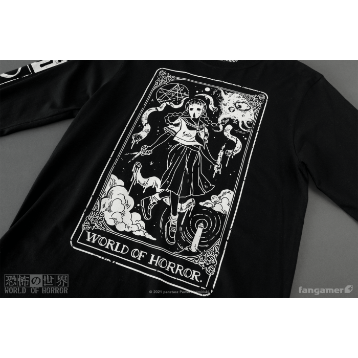 Одежда: Лонгслив World of Horror (Ominous Tarot Long-Sleeved Shirt) от Fangamer в магазине GameBuy, номер фото: 2